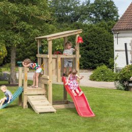 With optional toba slide on lower platform