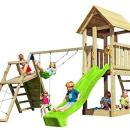 Blue Rabbit Kiosk with slide and Challenger module