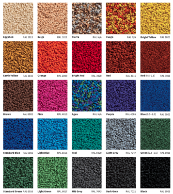 wetpour colour chart